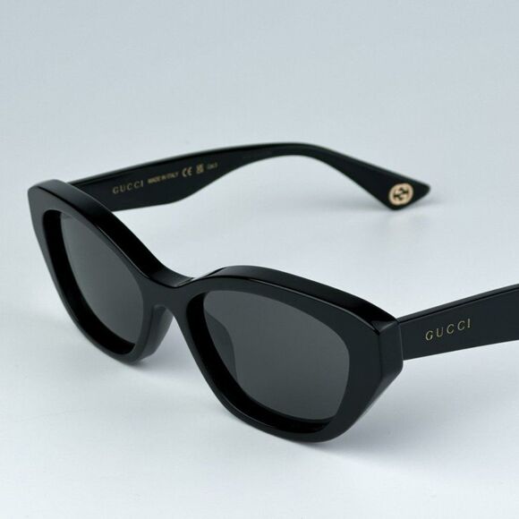 NEW Gucci GG1638S 001 Black Grey Anti-Reflective Women Cat Eye Sunglasses main image 4